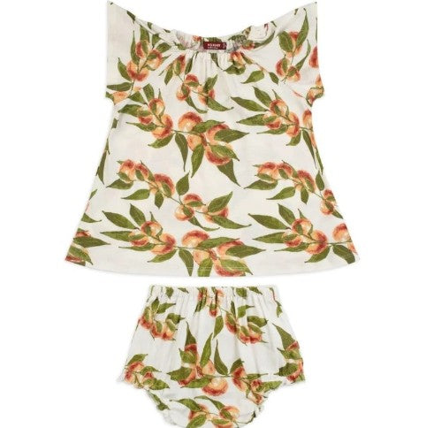 Peaches Organic Dress & Bloomer Set