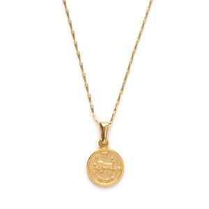 Taurus Zodiac Medallion Necklace