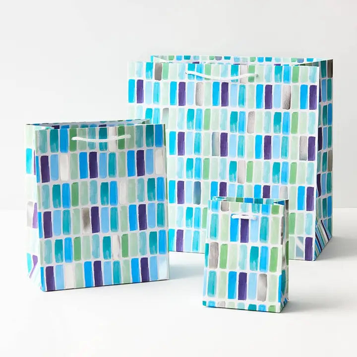 Blue Green Tile Gift Bag