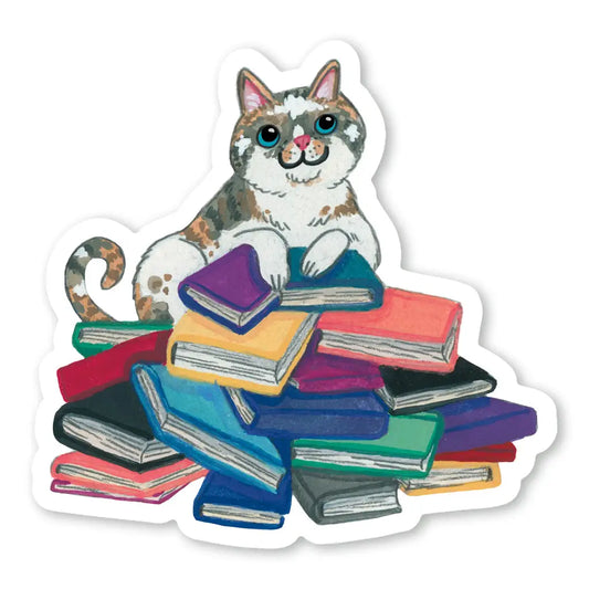 Book Cat Sticker