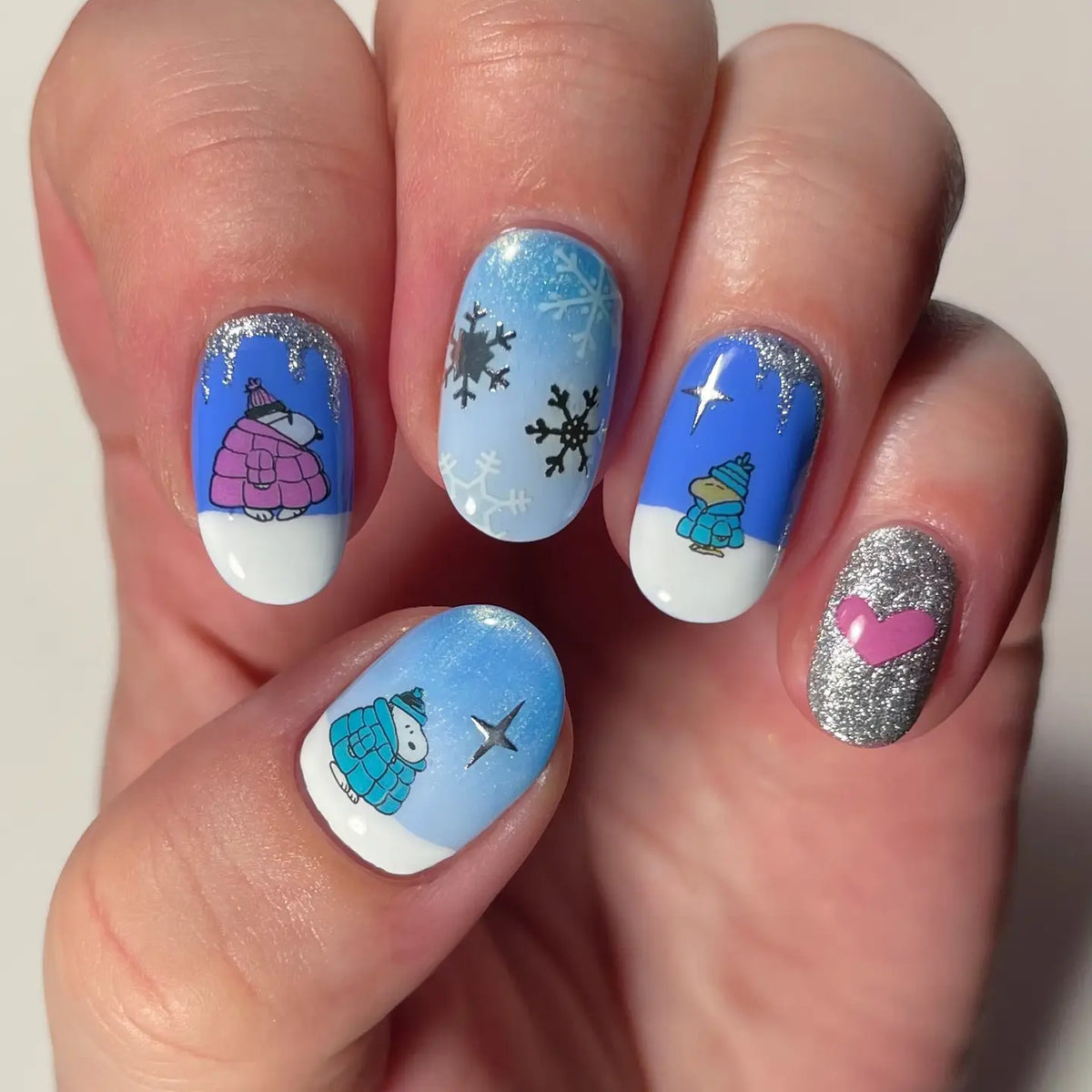 Peanuts Snow Day Nail Stickers