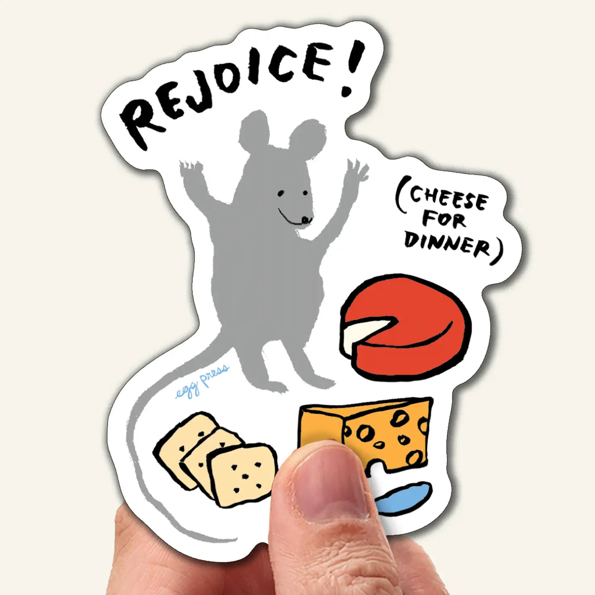 Mouse and Cheese Sticker