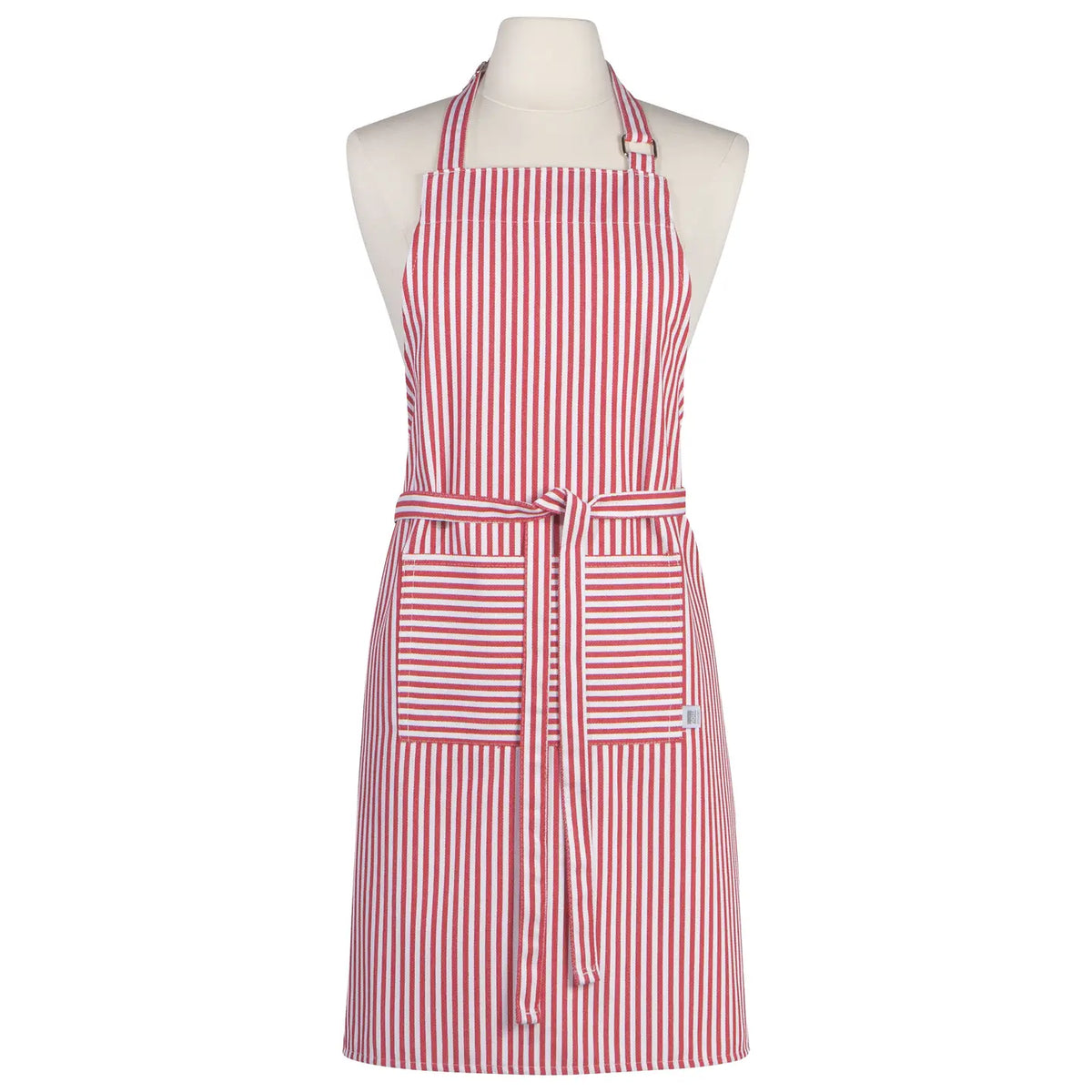 Narrow Red Stripe Chef Apron