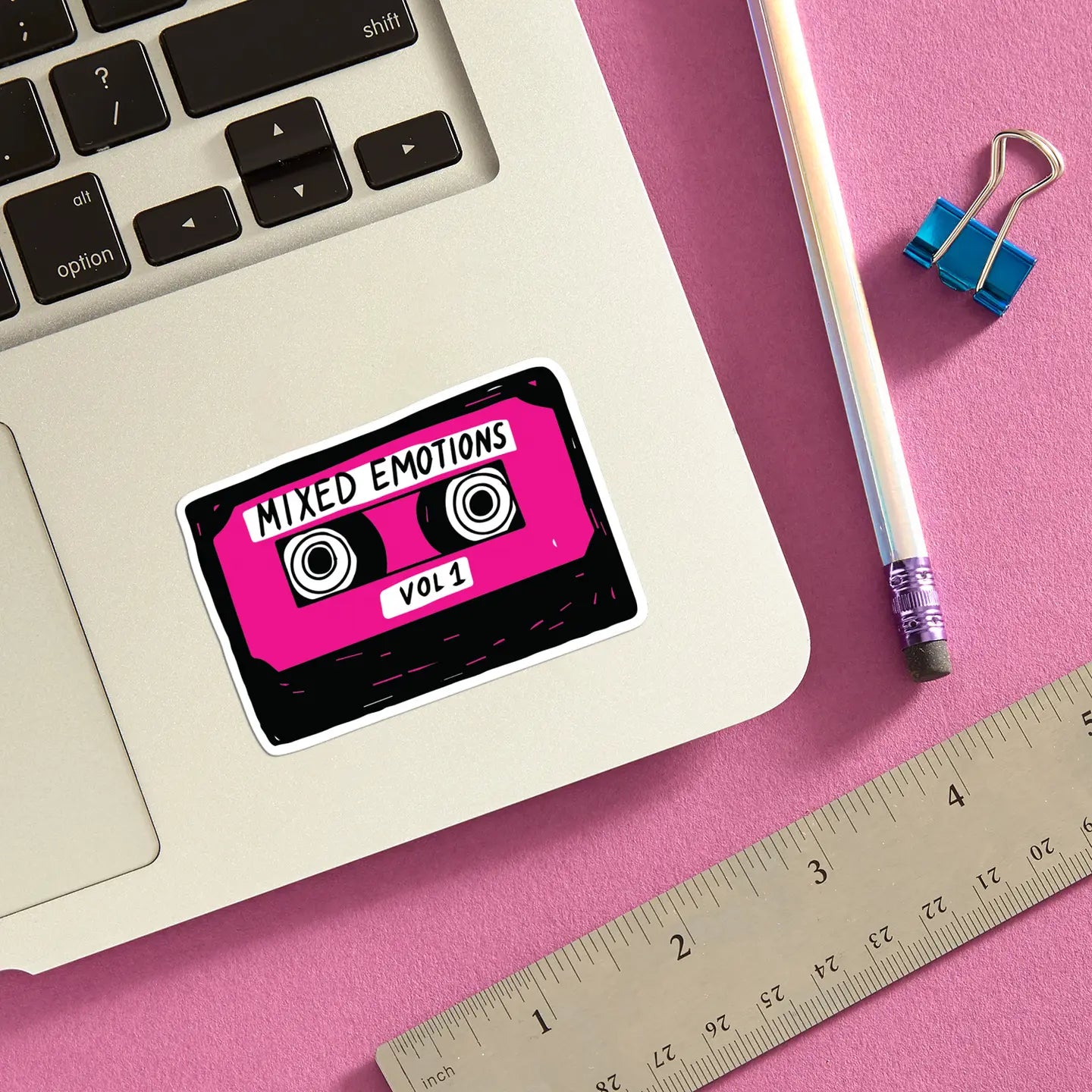 Mixed Emotions Cassette Tape Sticker