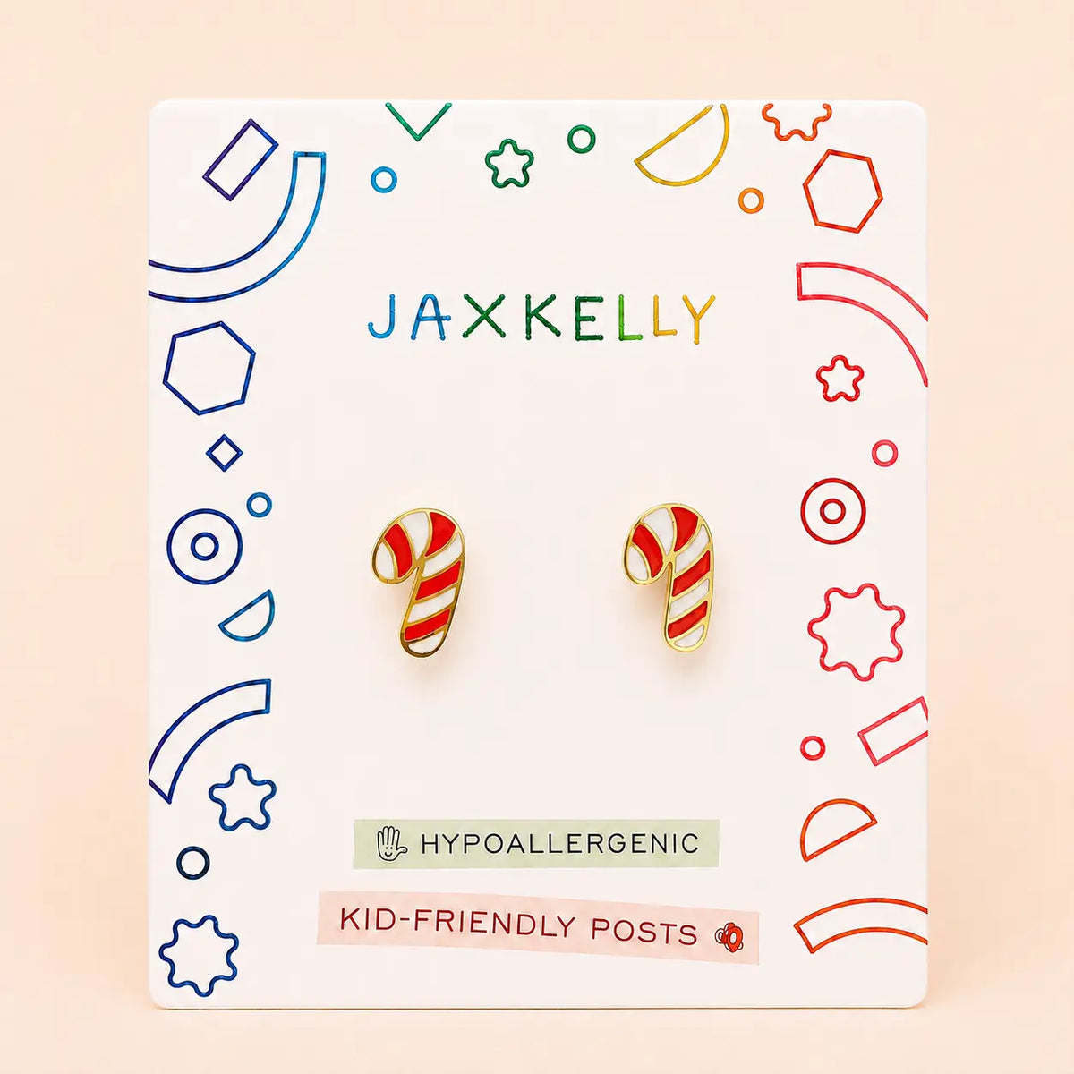 Candy Cane Studs - Kids Collection