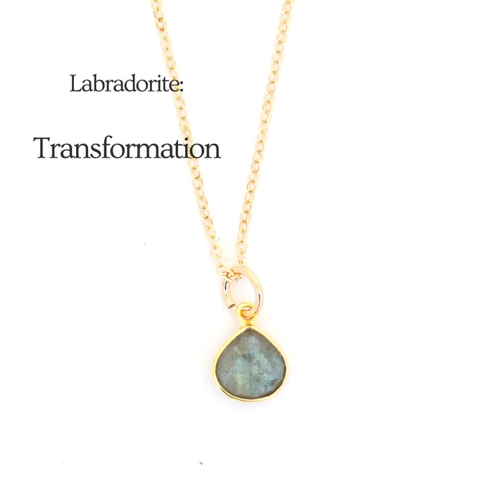 Gemstone Drop Neckace