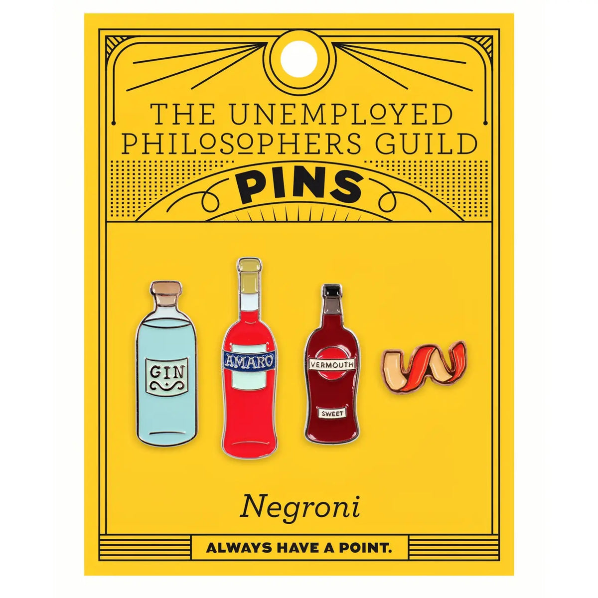 Negroni Cocktail Pin Set