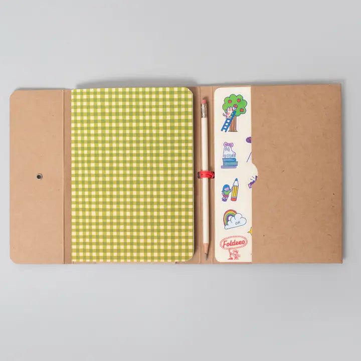 Foldeo Notebook Foli B6 - Green Gingham