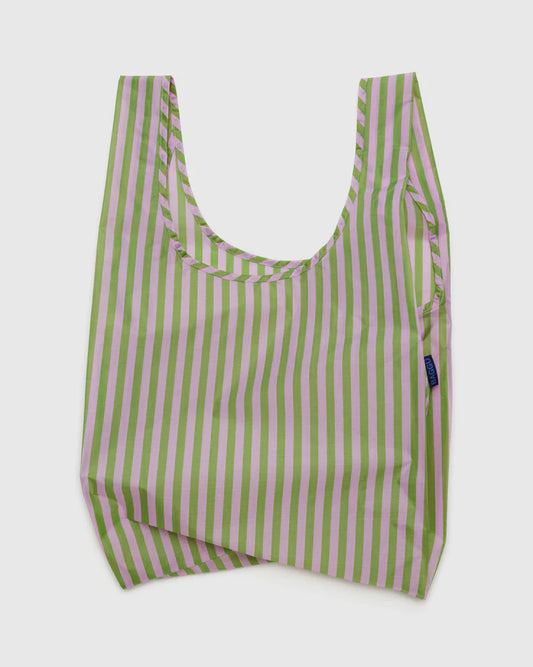 Avocado Candy Stripe Baggu Reusable Bag