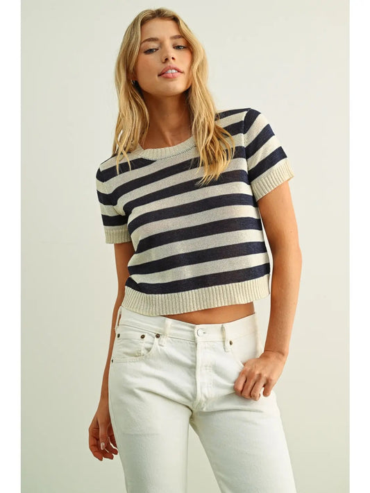 Striped Knitted Top