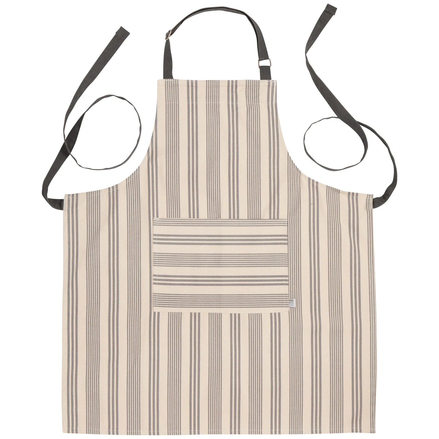 Pencil Stripe Gray Chef Apron - Ali's Wagon