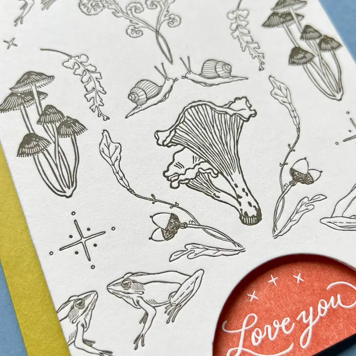 Mushroom Woodland Love Greeting Card