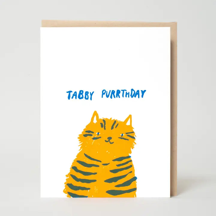 Punny Cat Birthday Greeting Card