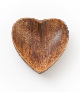 Alaya Heart Wooden Trinket Dish