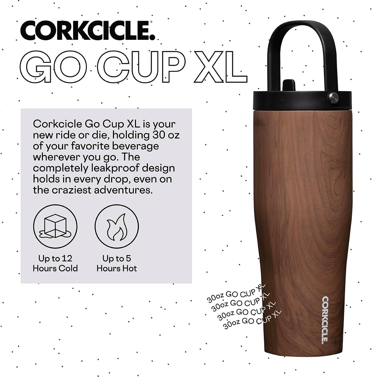 Walnut Wood XL Go Cup