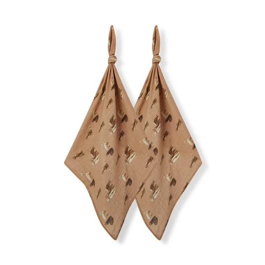 Alpaca Organic Cotton Burp Cloth Set