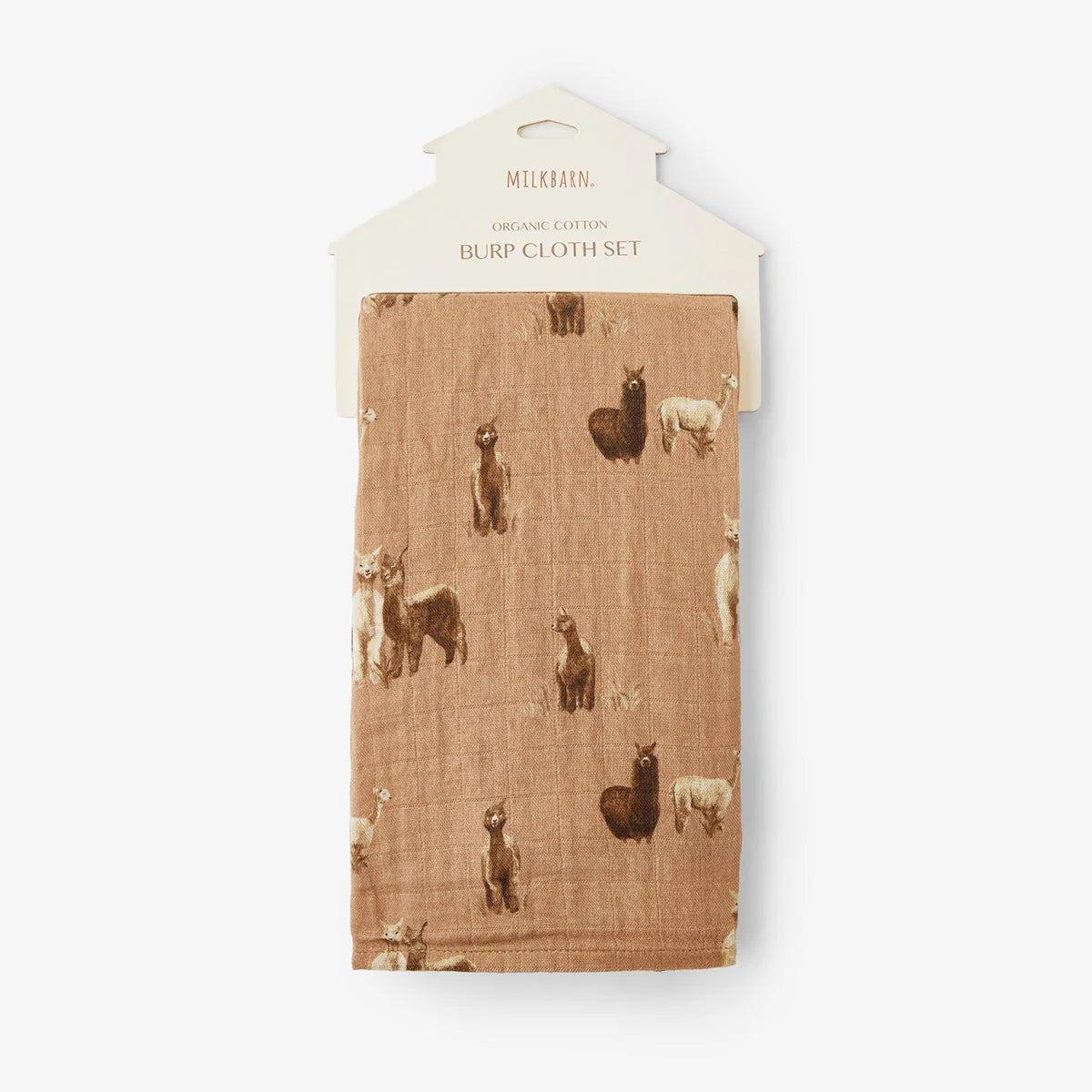 Alpaca Organic Cotton Burp Cloth Set