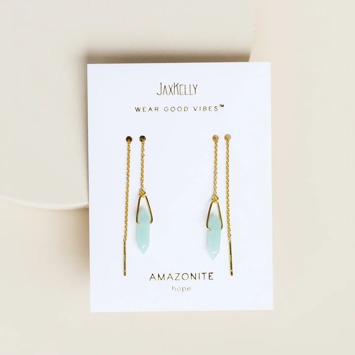 Amazonite Threader Earrings