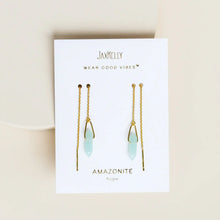 Load image into Gallery viewer, Amazonite Threader Earrings