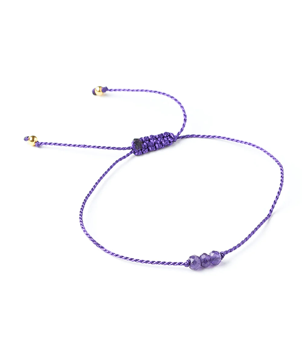 Amethyst Indali Adjustable Thread Bracelet