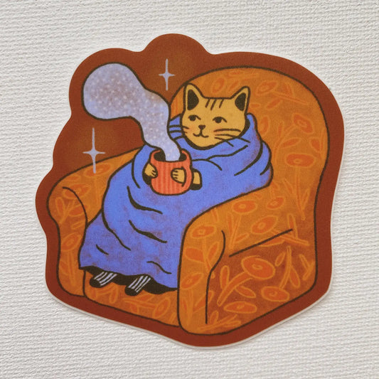 Armchair Cat Sticker