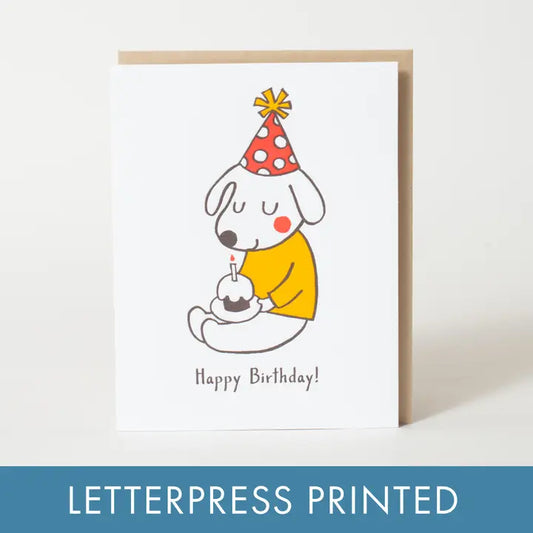 Party Hat Dog Birthday Card