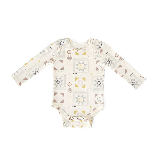 Patchwork Lap Shoulder Onesie