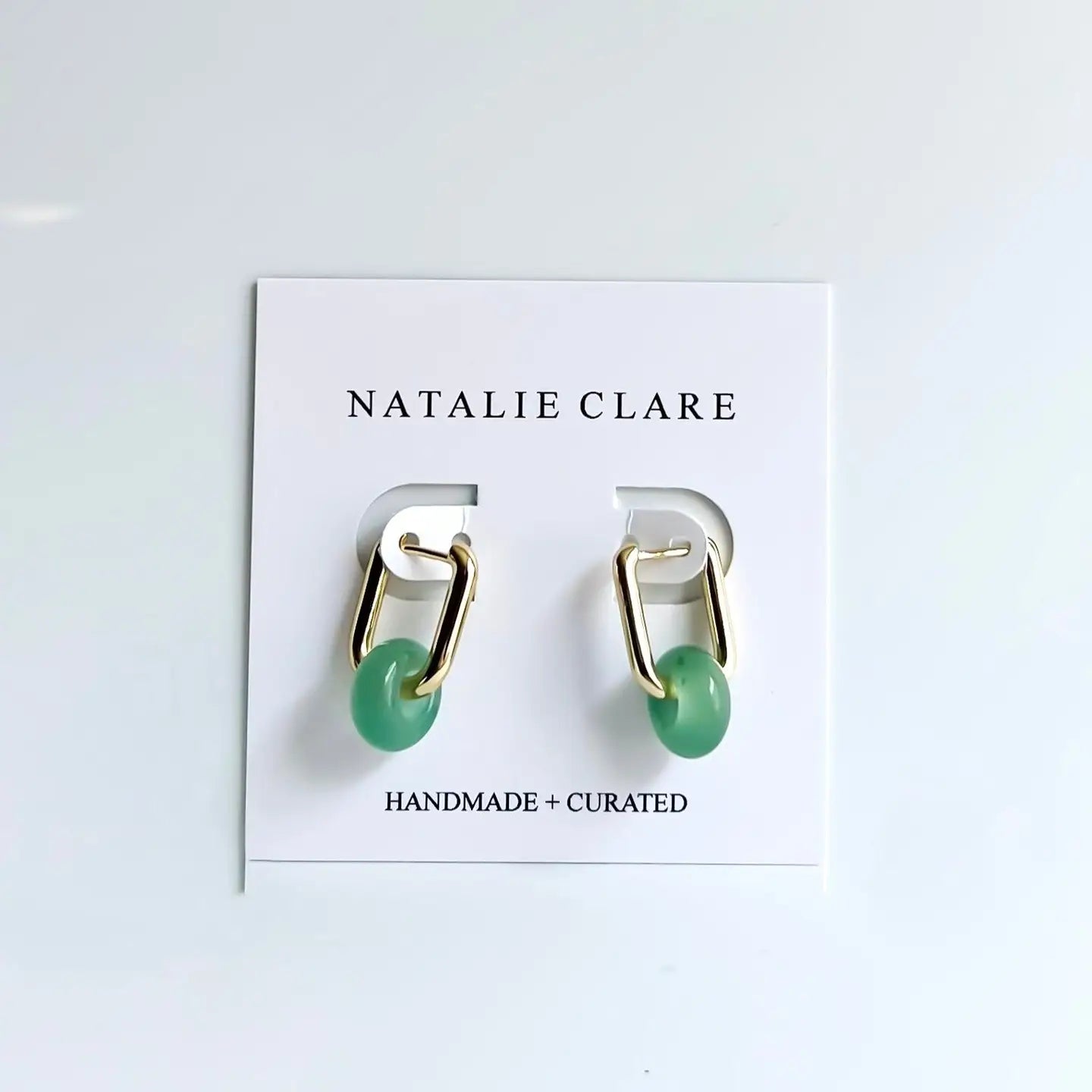 Green Aventurine Hoops - Ali's Wagon