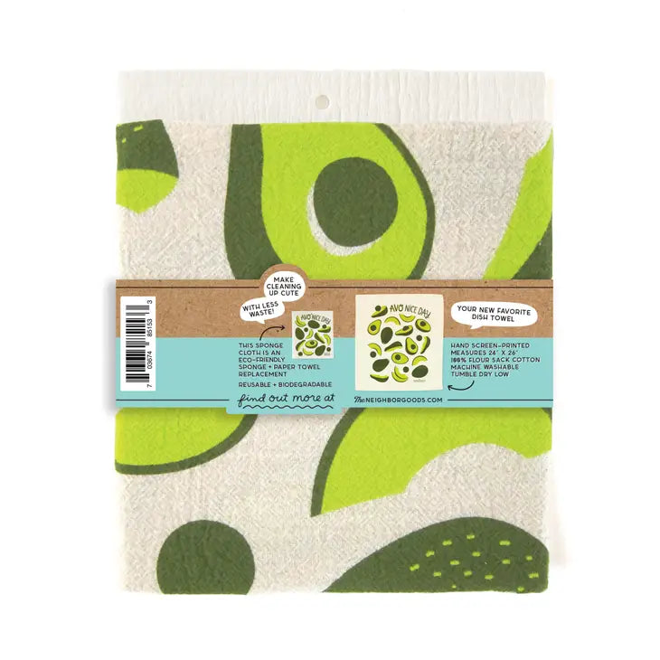 Avo Nice Day Swedish Dish Cloth & Tea Towel Set