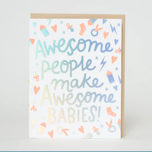 Awesome Babies Congrats Card - Ali's Wagon