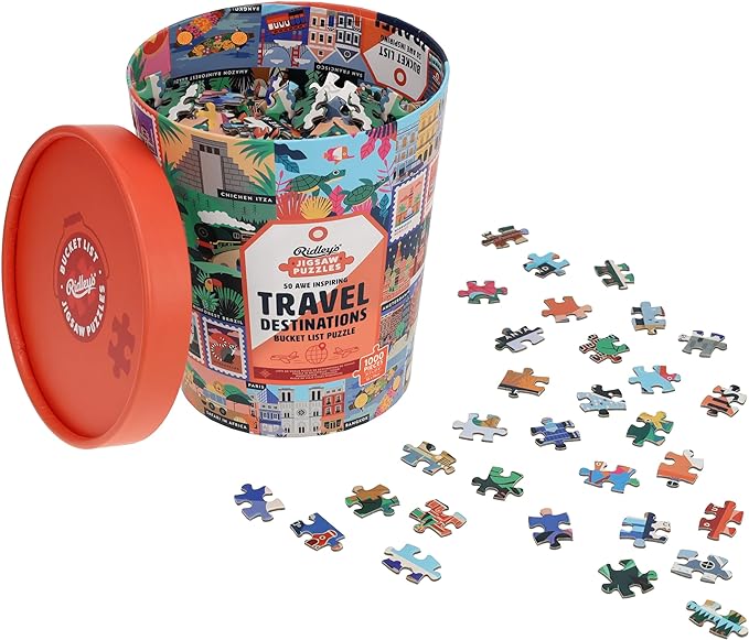 50 Awe-Inspiring Travel Destinations Bucket List 1000 Piece Puzzle