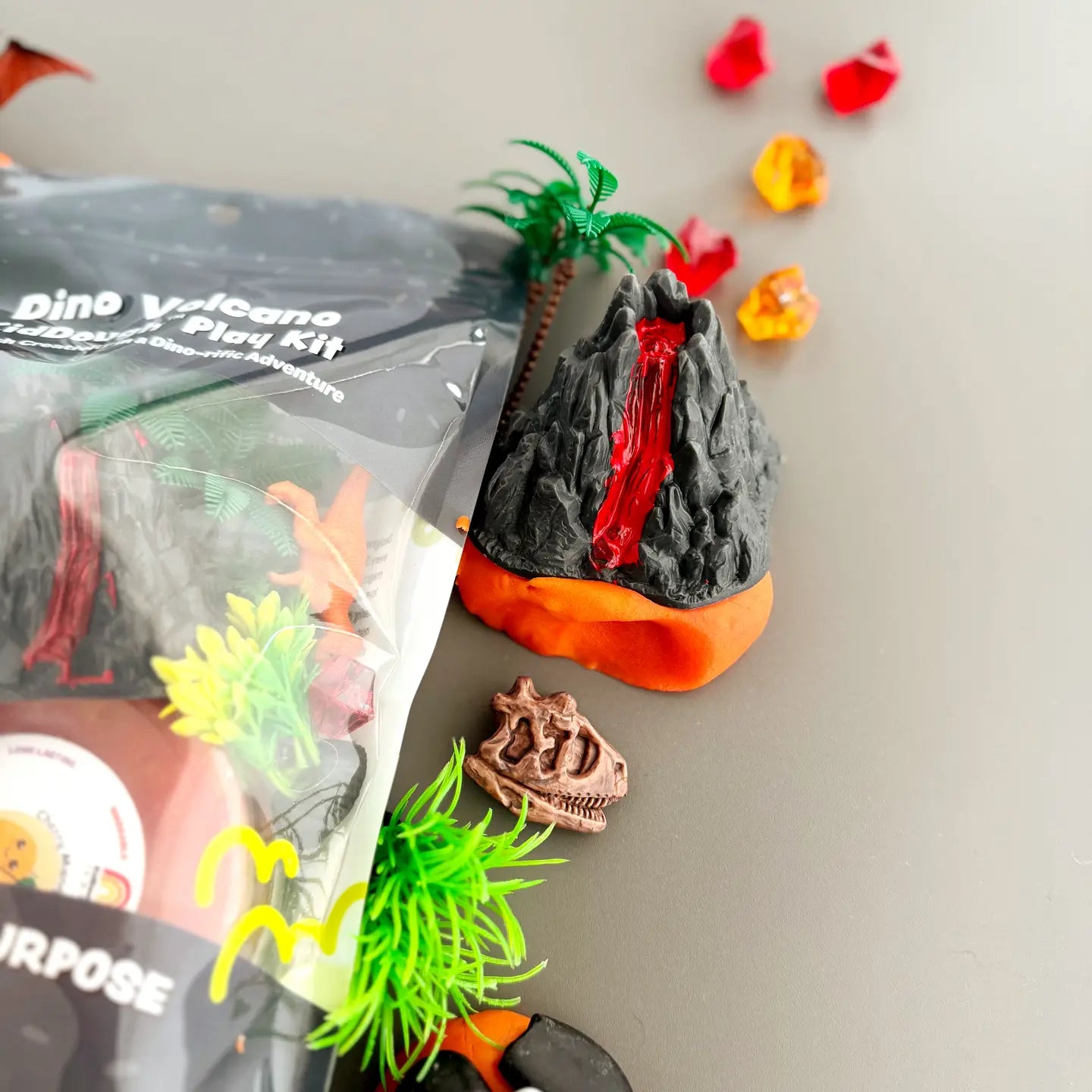 Dino Volcano Kiddough Play Kit