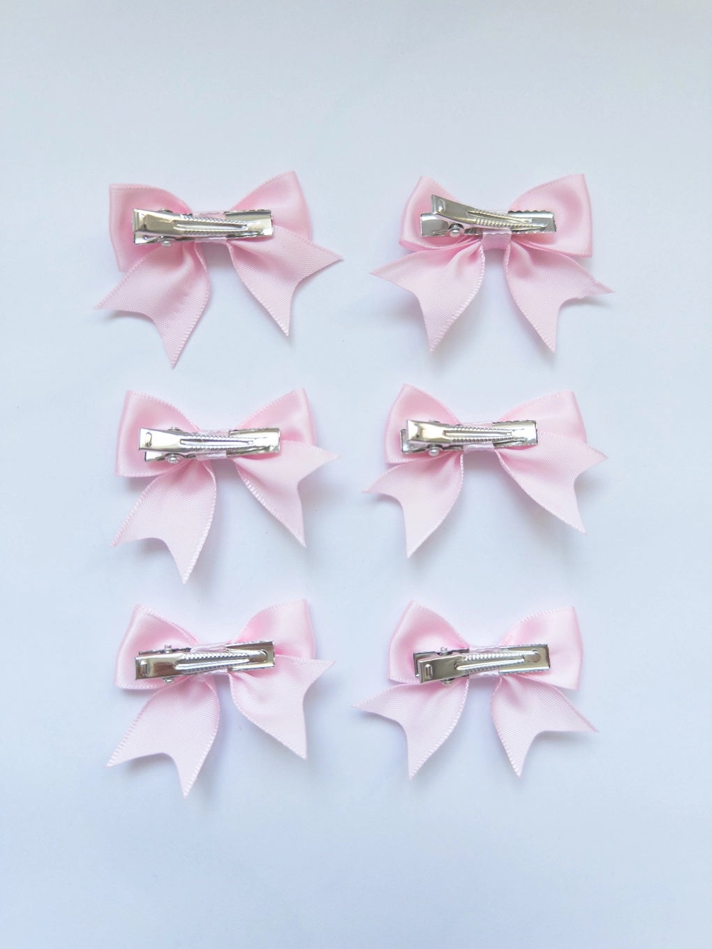 Pink Bow Hair Clip Set