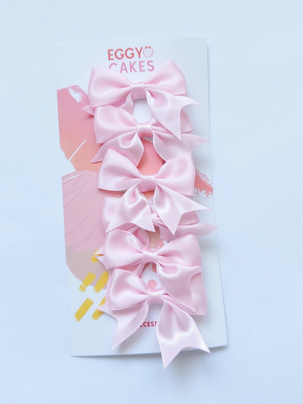 Pink Bow Hair Clip Set