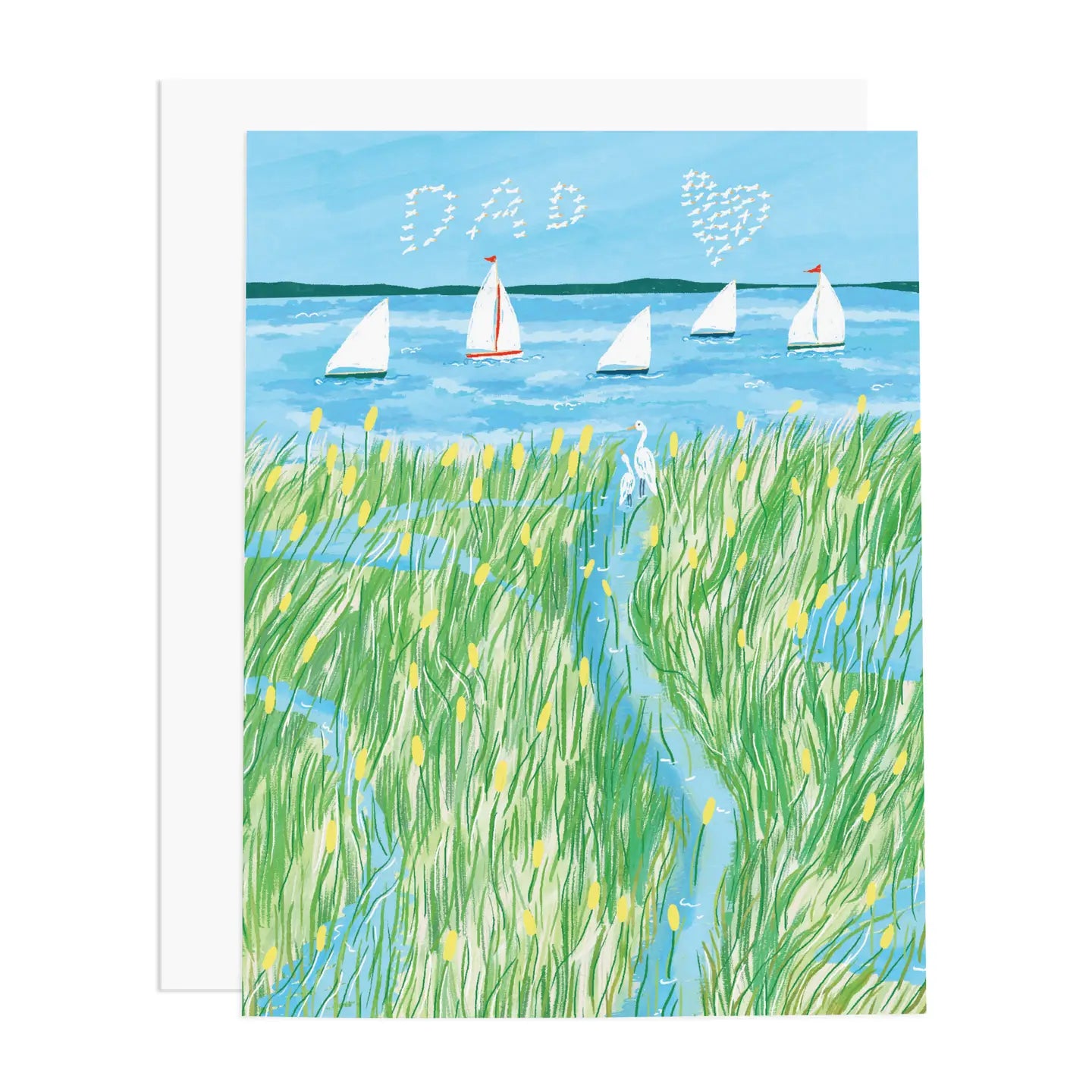 Marsh and Sailboats Father's Day Card