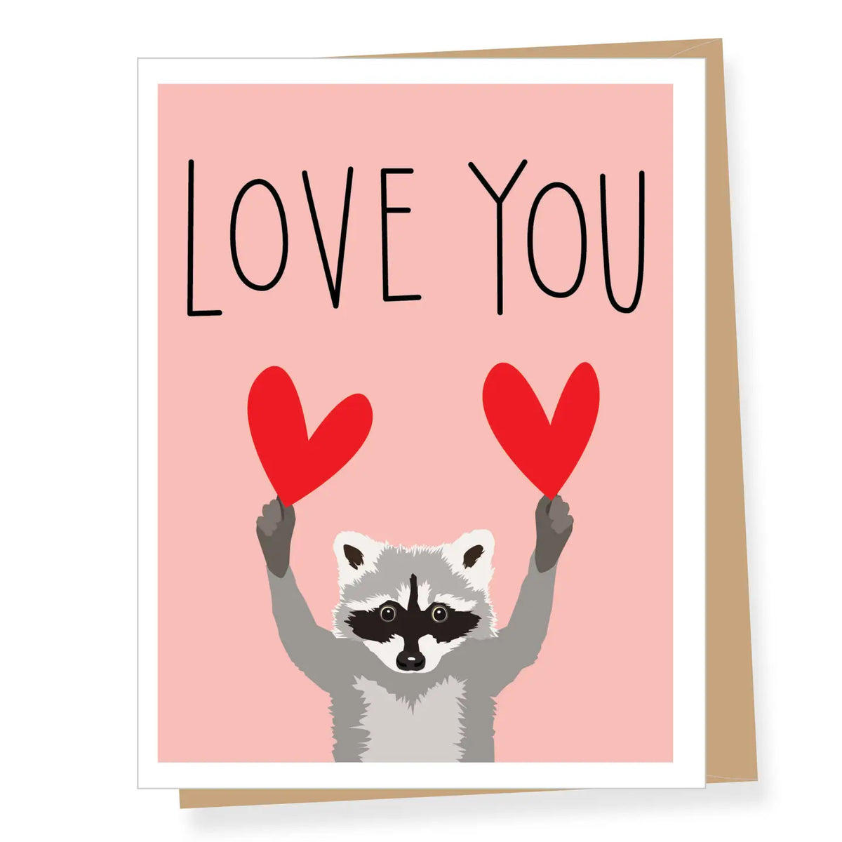 Raccoon Love You Card - Ali's Wagon