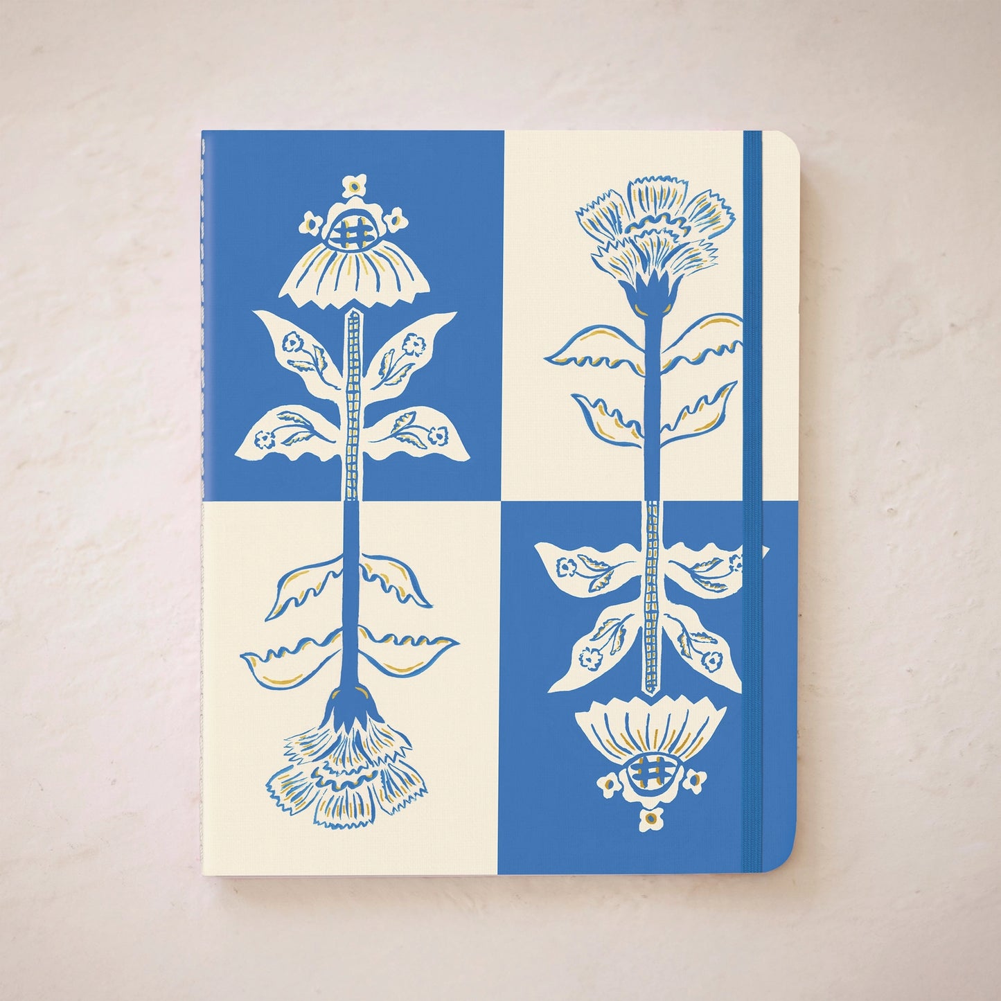 Blue Flower Bouquet Notebook Trio