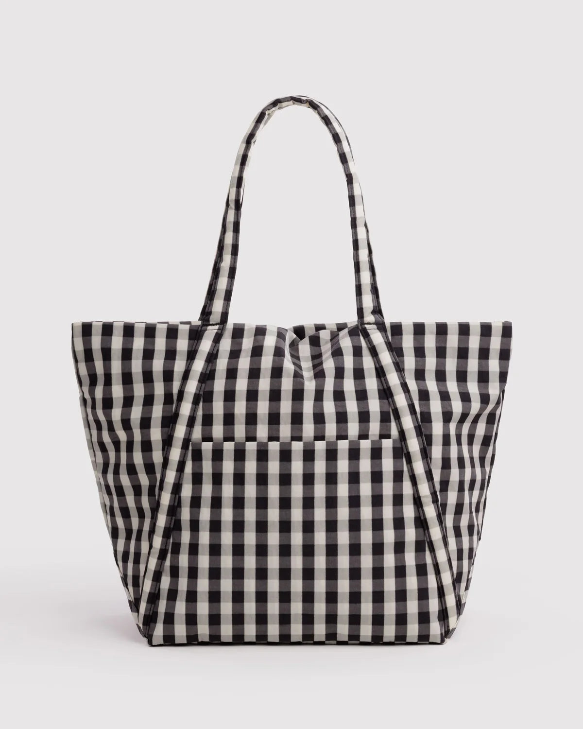 Black & Cream Gingham Cloud Bag