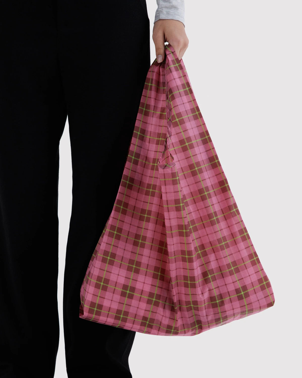 Azalea Pink Tartan Reusable Bag