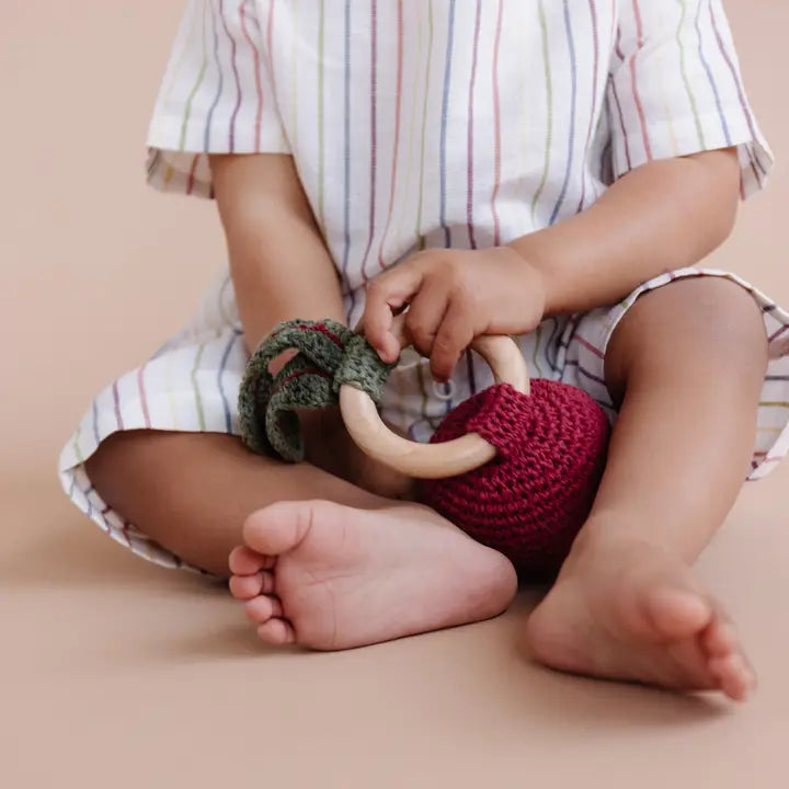 Beet Crochet Teether Rattle