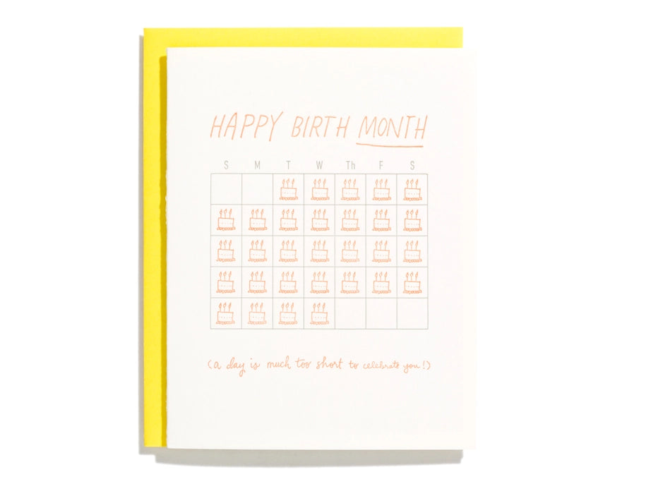 Happy Birth Month Birthday Card