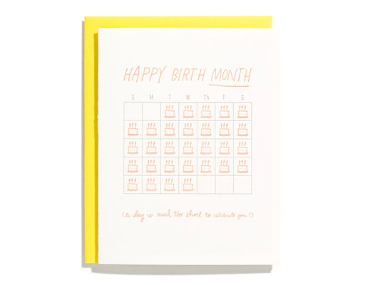 Happy Birth Month Birthday Card