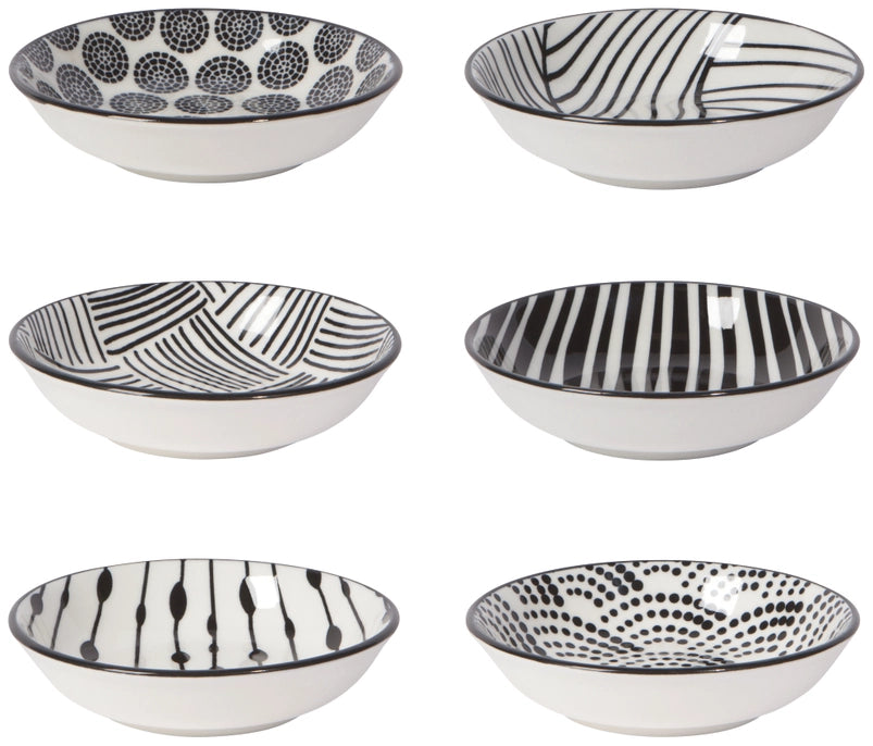 Black & White Dip Bowls Assorted