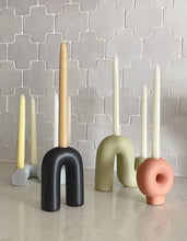 Load image into Gallery viewer, Black Mod Arch Candlestick Holder
