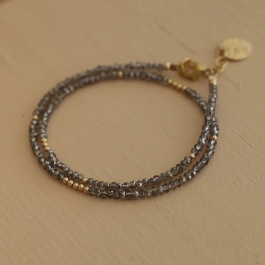 Black Diamond Double Wrap Bracelet