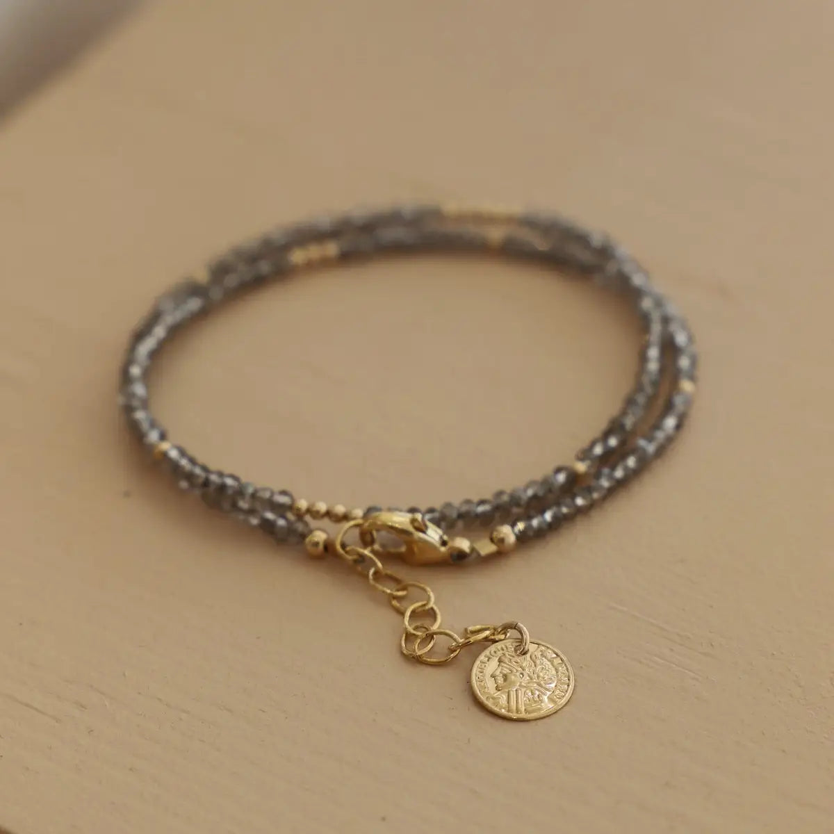 Black Diamond Double Wrap Bracelet