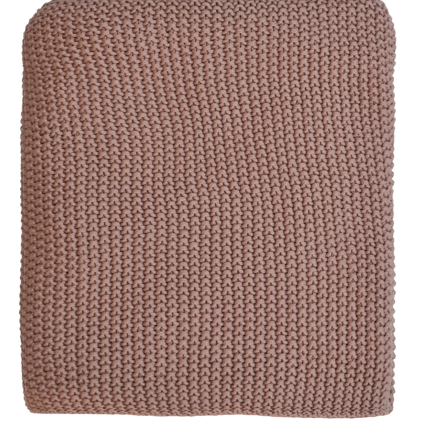 Moss Knit Throw - Blush