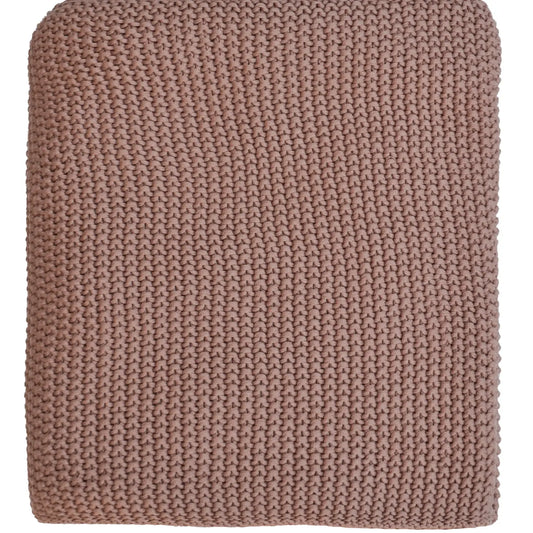 Moss Knit Throw - Blush