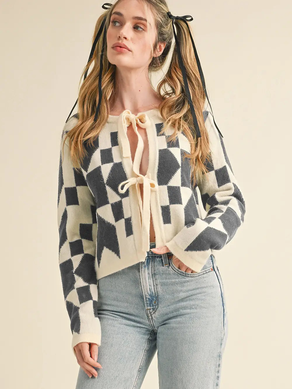Bow Sweater Cardigan