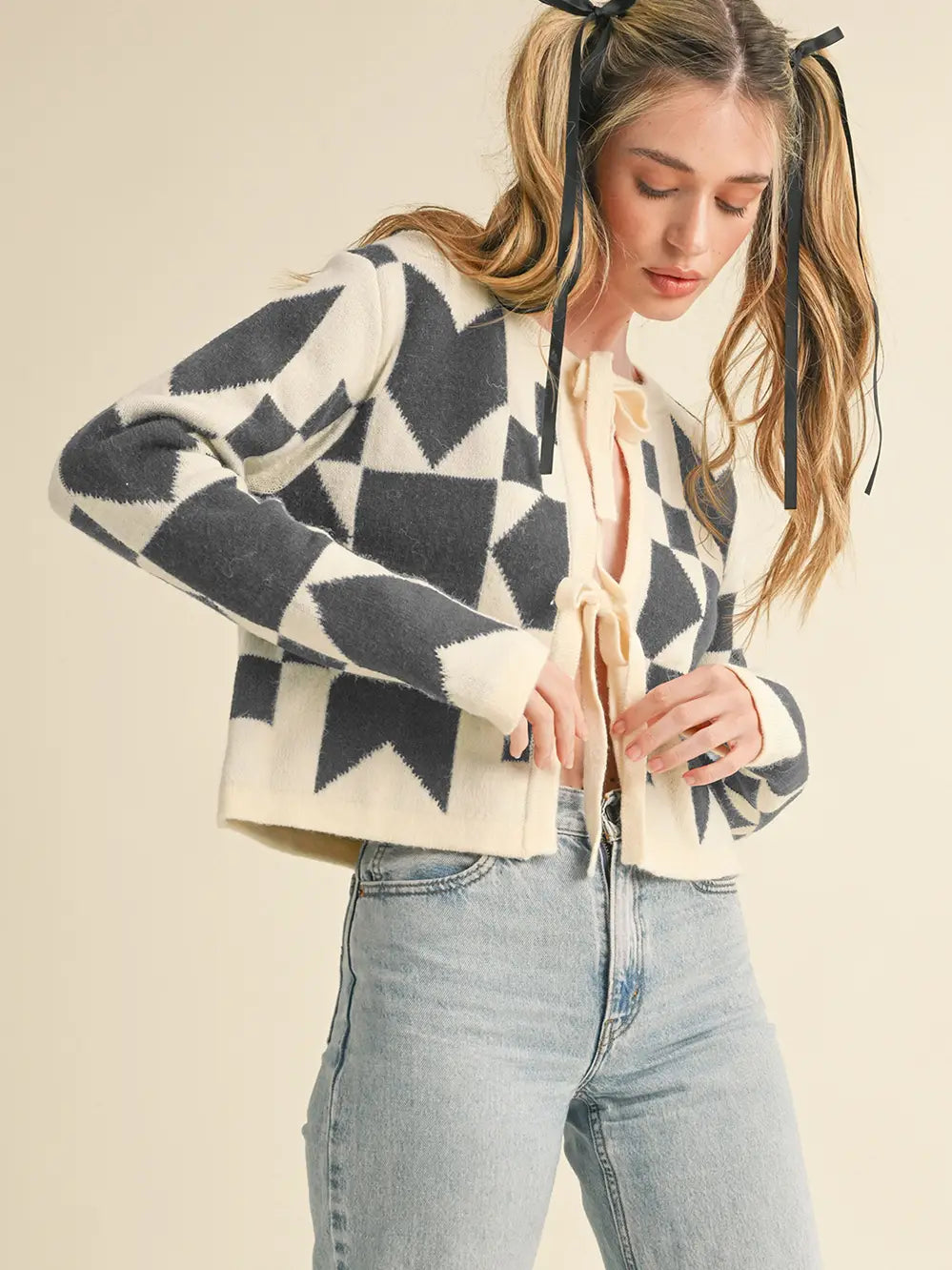 Bow Sweater Cardigan